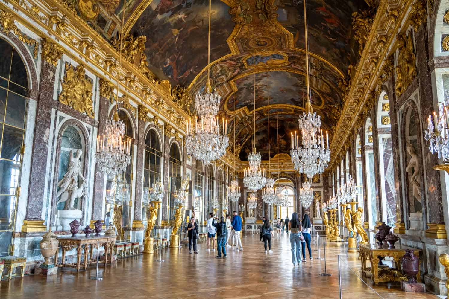 Hall of Mirrors at the Palace of Versailles | Planning a Versailles day trip from Paris