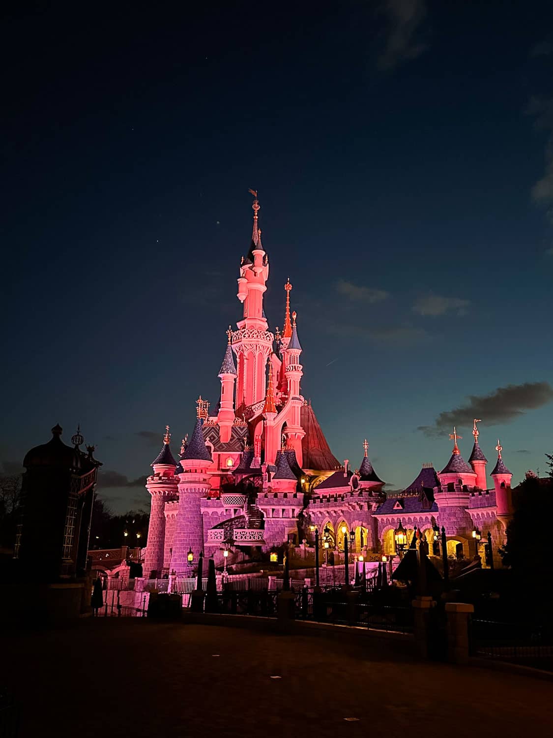 Disneyland Paris Sleeping Beauty Castle at night