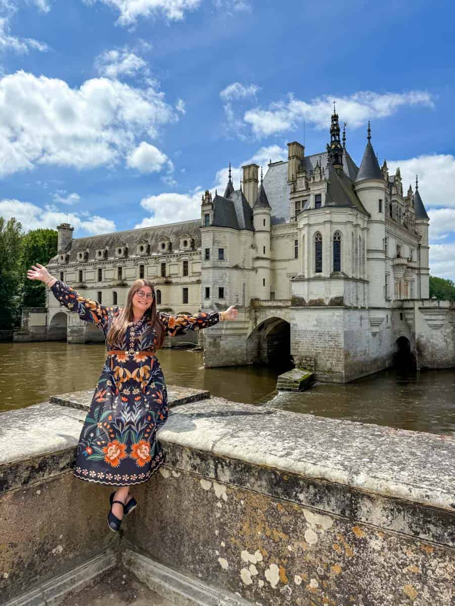 Amanda at Château de Chenonceau in the Loire Valley