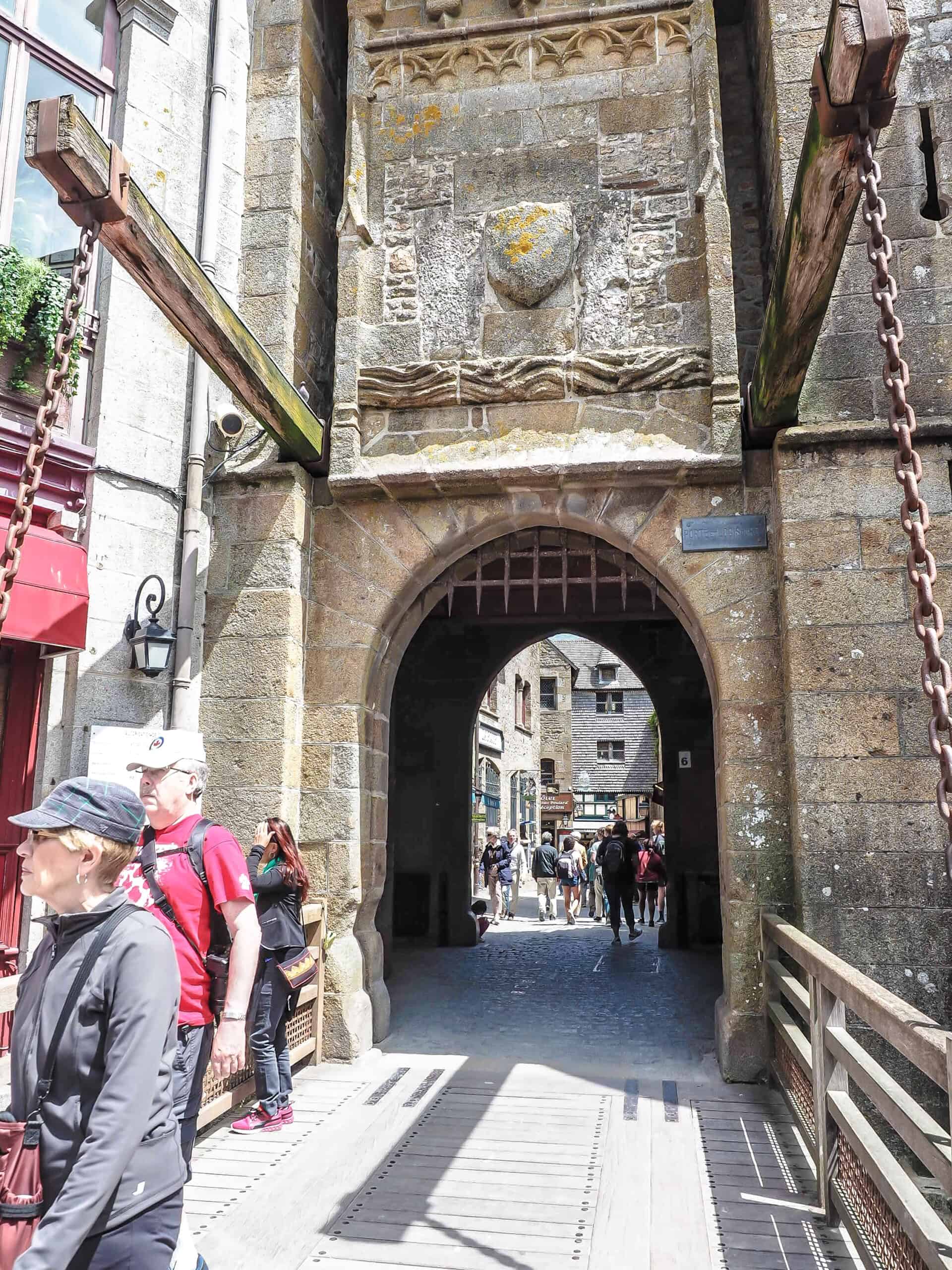 Drawbridge entrance into Mont Saint-Michel