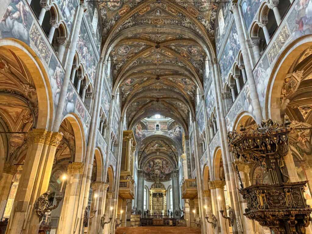 Inside Parma Cathedral